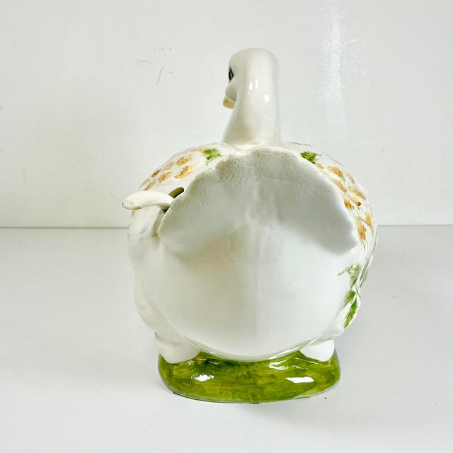 Mid-Century Italian Boho Chic Rustic European Duck Soup Tureen - Easter. For Sale - Image 13 of 18
