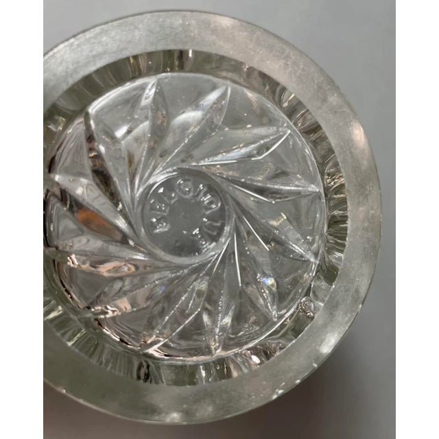 Glass Vintage European Brilliant Cut Glass Vase, Circa 1960 From Belgium For Sale - Image 7 of 12