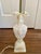 Alabaster Vintage Carved Alabaster Two Bulb Table Lamp With Floral Motif For Sale - Image 8 of 11
