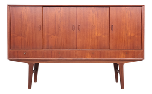 Vintage Danish Teak Highboard, 1960s