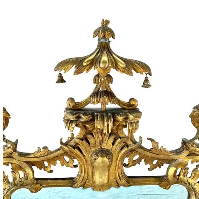 Chinese Chippendale Style Giltwood Mirror With Hoho Birds For Sale - Image 16 of 17