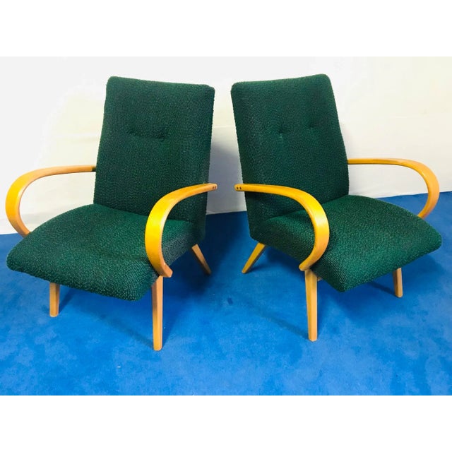 Wood Armchair by Jindrich Halabala, 1960s For Sale - Image 7 of 8