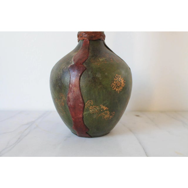 Vintage Italian Leather Decanter For Sale In Milwaukee - Image 6 of 11