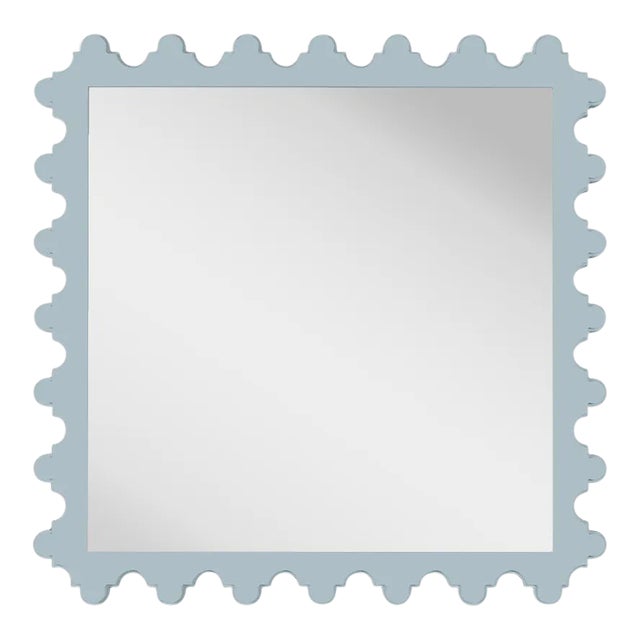 Fleur Home Garden District Magazine Square Mirror in Parma Gray, 47x47 For Sale