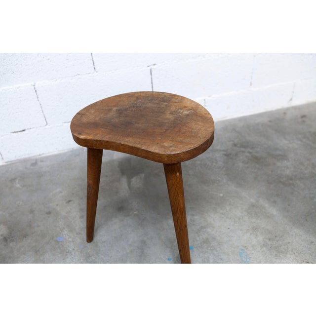 Handcrafted Tripod Stool, 1960s For Sale - Image 3 of 9