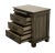 Wood A-America Glacier Point Collection Solid New Zealand Pine 27" Three Drawer Nightstand - Greystone Finish For Sale - Image 7 of 12