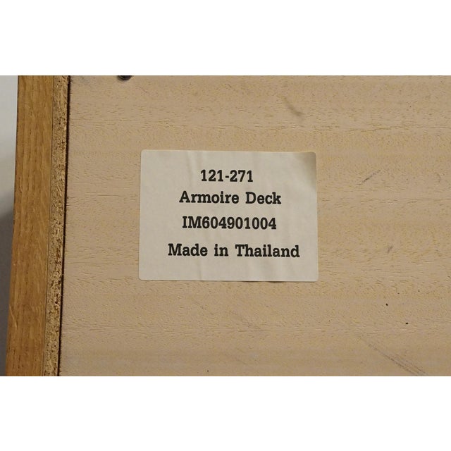 American Drew Maple Old World Mediterranean 53" Media Cabinet Armoire 121-270 / 121-271 For Sale - Image 16 of 16
