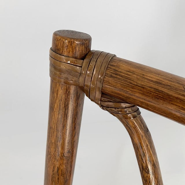 20th Century Italian Chair in Rattan and Floral Fabric, 1890s For Sale - Image 10 of 18