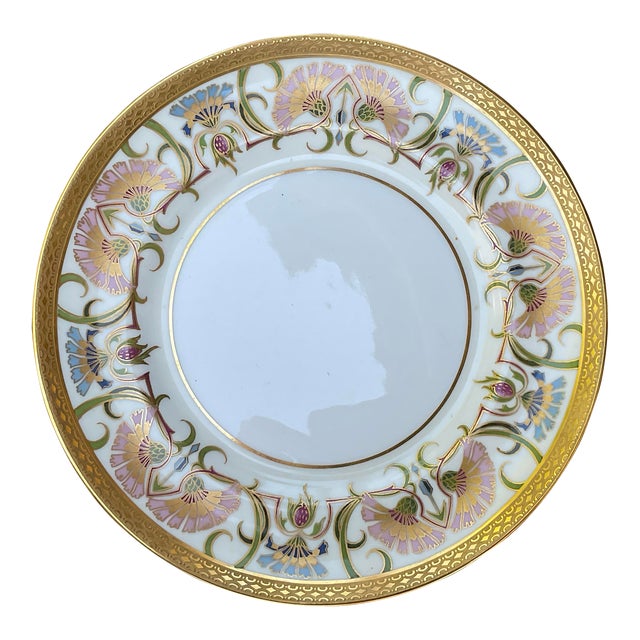 Late 19th Century Egyptian Revival Redon Limoges Plate For Sale