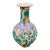 Famille Verte Green Lotus Floral Porcelain Vase For Sale