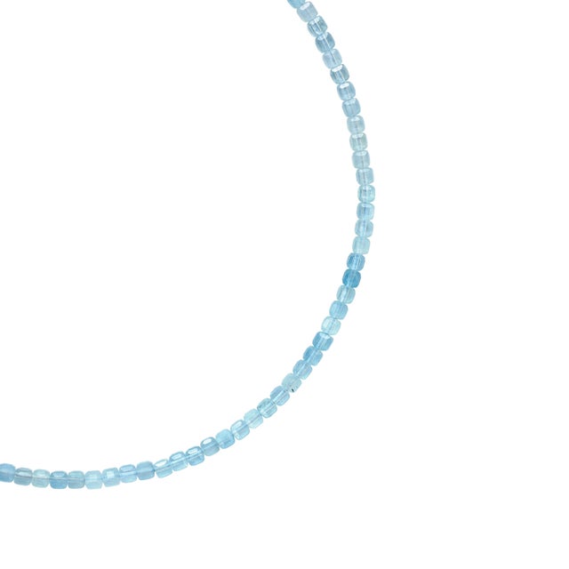 Modern Aquamarine Cubist Necklace For Sale - Image 3 of 9