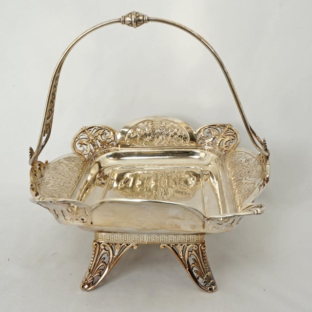 Late 19th Century James Tufts Victorian Silver Plate Cake Basket Circa 1870 For Sale In Phoenix - Image 6 of 12