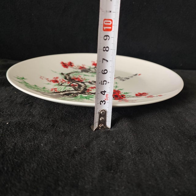 Chinese Ceramic Plate,Famille Rose Porcelain Plate Hand Painted Flowers and Birds Pattern For Sale - Image 9 of 10