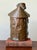 Copper Antique Handcrafted Punched Tin & Copper Lantern | Folk Art Candle Lantern With Original Glass Door For Sale - Image 8 of 10