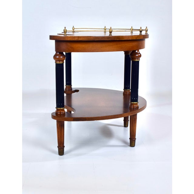 Baker Furniture Company Vintage French Regency Style Burl Wood "Kidney Bean" Side or Tea Table For Sale - Image 4 of 14