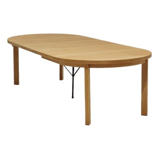 Extendable Round Dining Table in Oak by Sorø, Denmark, 1960s For Sale