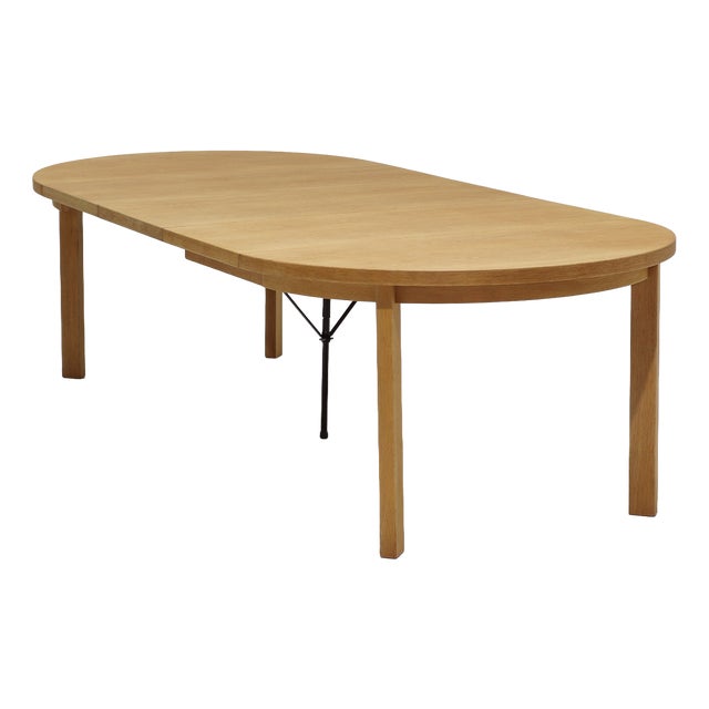 Extendable Round Dining Table in Oak by Sorø, Denmark, 1960s For Sale