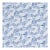 Sample - Schumacher Hatchmark Hand Print Fabric in Blues For Sale