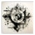# 18" X 18" Black and White Abstract Minimalist Limited Edition Print For Sale