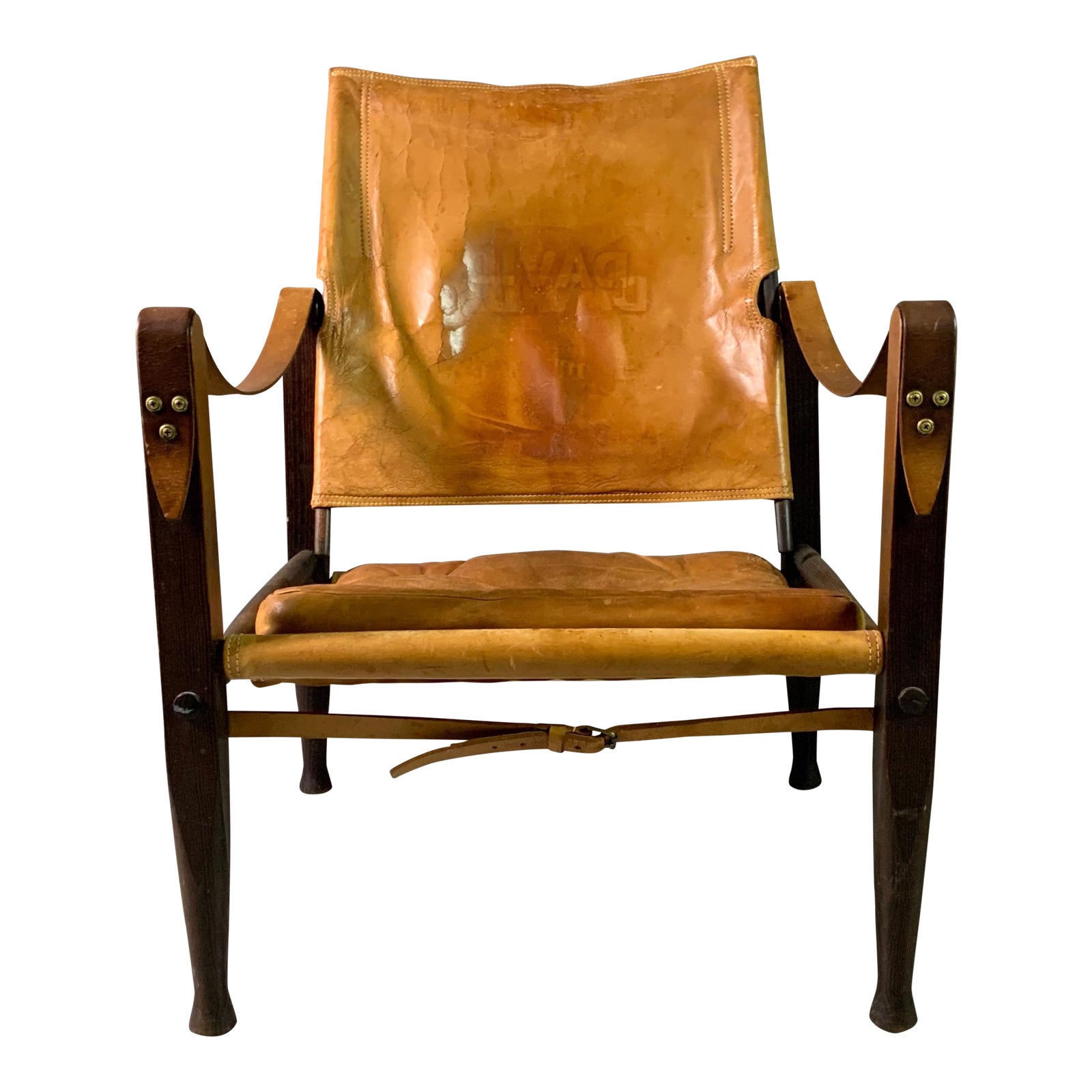 1960s Kaare Klint Leather Safari Chair Chairish