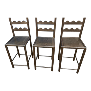 Set of 3 Country French Counter Stools