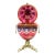 1880s Magnificent Moser Cranberry Glass Imperial Egg-Form Tantalus Service For Sale