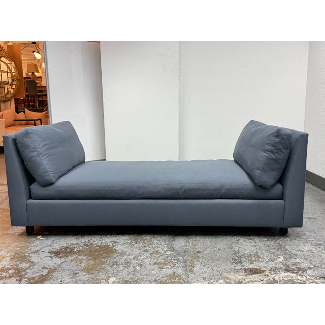 Design Plus Gallery presents a Lounge Daybed from Mitchell Gold + Bob Williams. Slim shelter arms, full-length bench...
