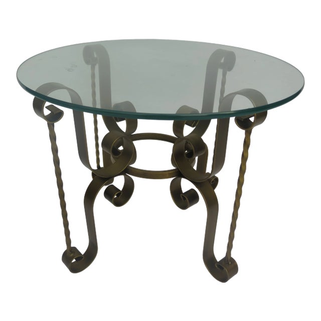 1960s Italian Scroll Side Table For Sale