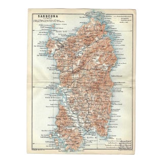 Antique Map of Sardinia For Sale