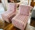 1990s Vintage Ashley Manor Pair of Red, White and Green Plaid Slipper Side Chairs For Sale - Image 5 of 12