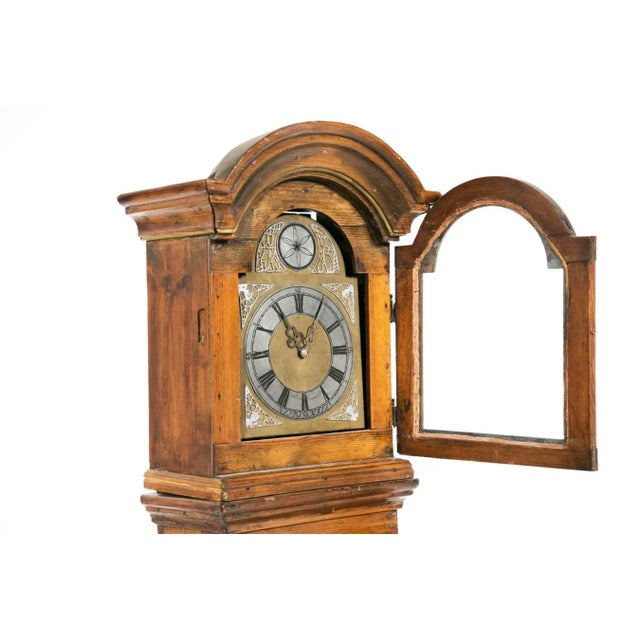 Early 19th Century Pine Long Case Clock For Sale - Image 4 of 8