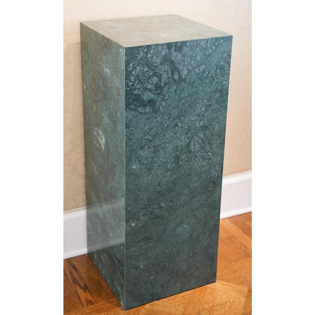 Late 20th Century Green Marble Pedestal For Sale - Image 4 of 6