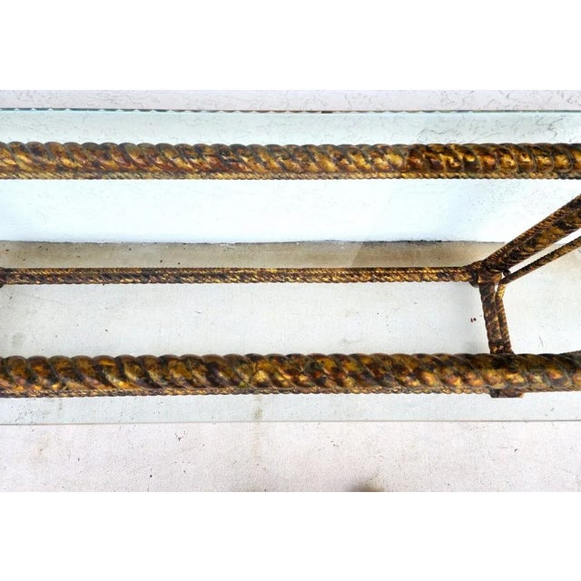 French Console Table Louis XV Giltwood Barley Twist For Sale In Miami - Image 6 of 13