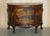 Antique Painted Demi Lune Sideboard in Leather with Claw & Ball Feet For Sale - Image 3 of 18
