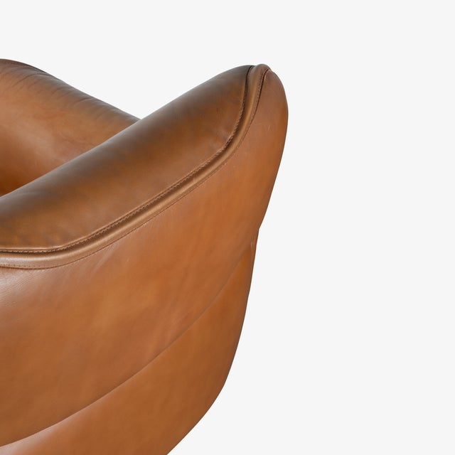 Otto Zapf Executive Chairs in Original Saddle Brown Leather by Knoll For Sale - Image 9 of 12