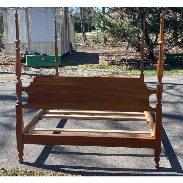 L. & J.G. Stickley, Inc. Late 20th Century L & J. G. Stickley Cherry Four Poster Queen Bed For Sale - Image 4 of 15