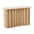 Fresh light toned mango wood console with unique base design resembling folds. Cream / beige Botochino stone top. Each...