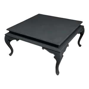 Vintage Chinoiserie Coffee Table Reimagined in Matte Black