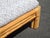 Large Vintage French Country Coastal Bamboo Rattan Ottoman Foot Stool For Sale - Image 15 of 17