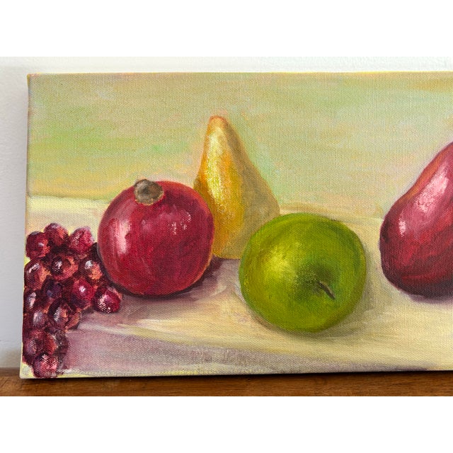 Contemporary Late 20th Century Fruit Still Life Oil Painting - Unsigned For Sale - Image 3 of 7