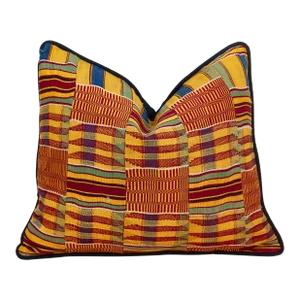 Tano Vintage African Kente Pillow Cover