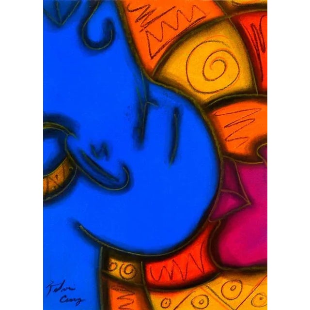 Bay Area artist Kelvin Curry (American, 20th Century). Signed "Kelvin Curry" lower left. Unframed. Image size, 15"H x...