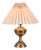 Brass Lamp with White Shade, 1930s For Sale