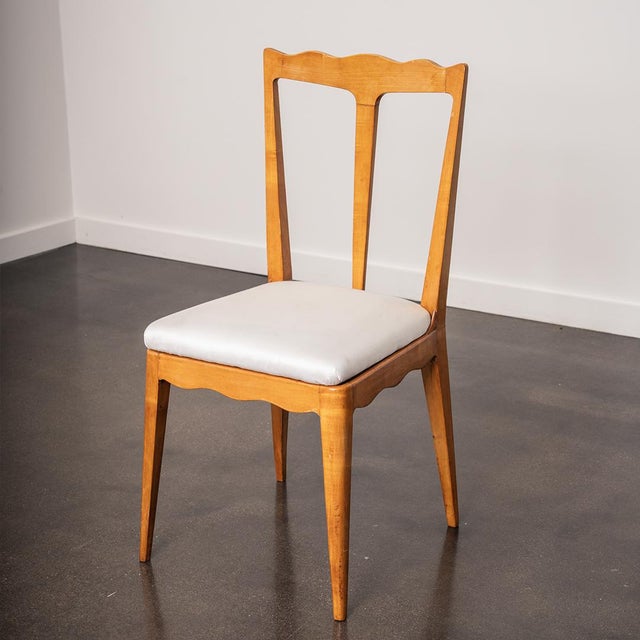 Mid-Century Modern 1950s A Set of Six Italian Sculptural Dining Chairs For Sale - Image 3 of 5