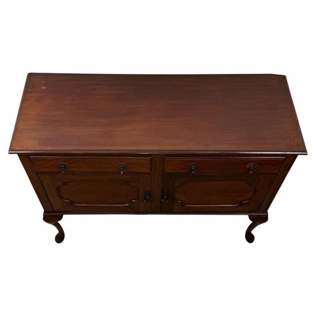 Antique Edwardian English Mahogany Sideboard, 1890s For Sale - Image 6 of 13