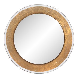 1960s Fine Modernist Backlit Mirror by M. Furgieri For Sale