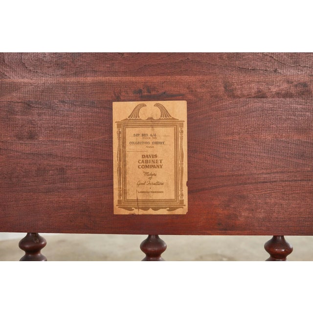 American Classical Bobbin Turned Fruitwood Spindle Bed For Sale In Sacramento - Image 6 of 13