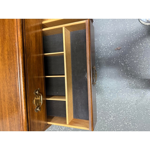 1970s Henkel Harris Solid Wild Black Cherry Chippendale Sideboard/Buffet For Sale - Image 10 of 12