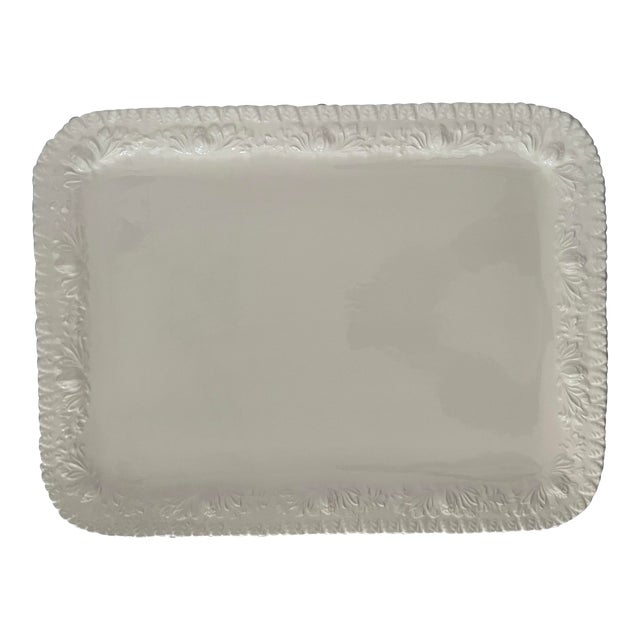 Italian Large White Serving / Turkey Platter For Sale
