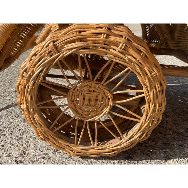 Giant Vintage Wicker and Rattan Luxury Automobile For Sale - Image 10 of 16